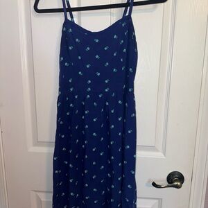 Old Navy Navy Blue Floral Dress